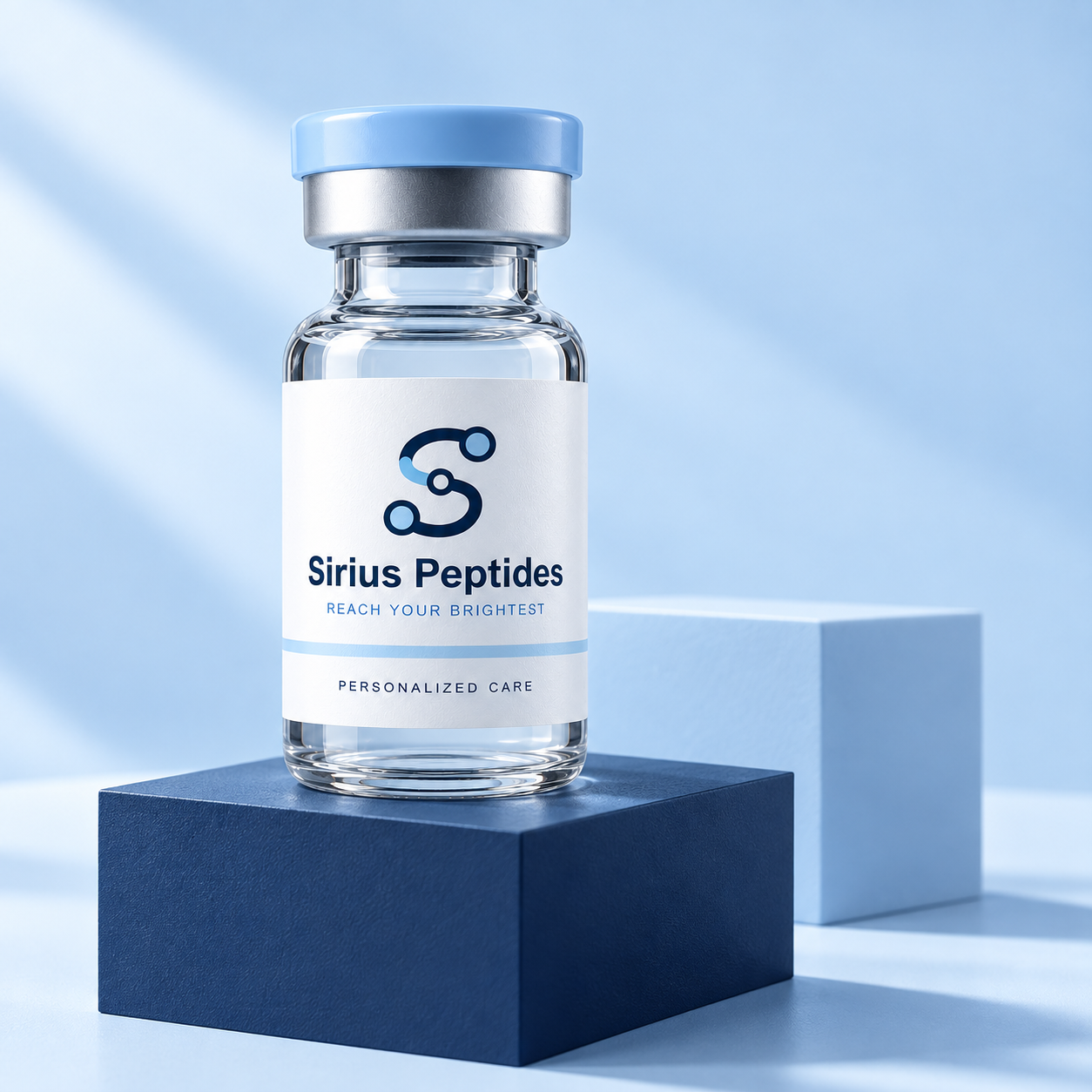 Sirius Peptides packaging concept for Strength & Recovery, with connected S branding